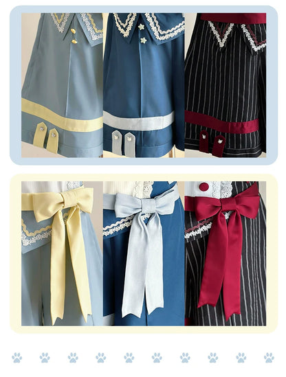 Forest Fluorescent Carps - Small Animal Team - Ouji Lolita Suit Male Lolita Shirt Shorts