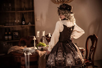 Miss Point - Demon Hunter's Diary - Gothic Lolita PU Leather Vest