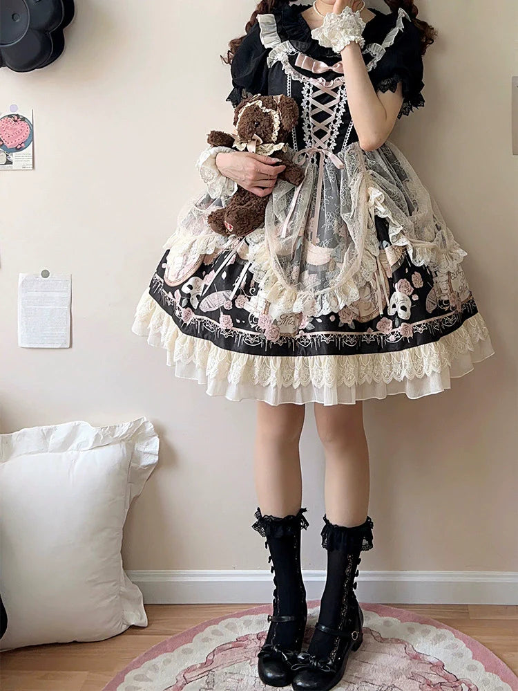 Sweet Date - Wedding Lolita Dress Bridal Elegant Retro JSK Daily Lolita Shirt