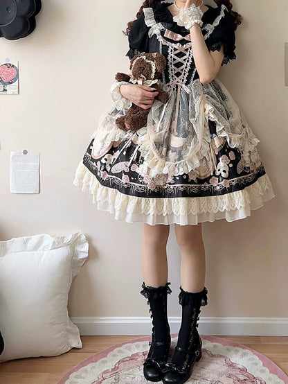 Sweet Date - Wedding Lolita Dress Bridal Elegant Retro JSK Daily Lolita Shirt