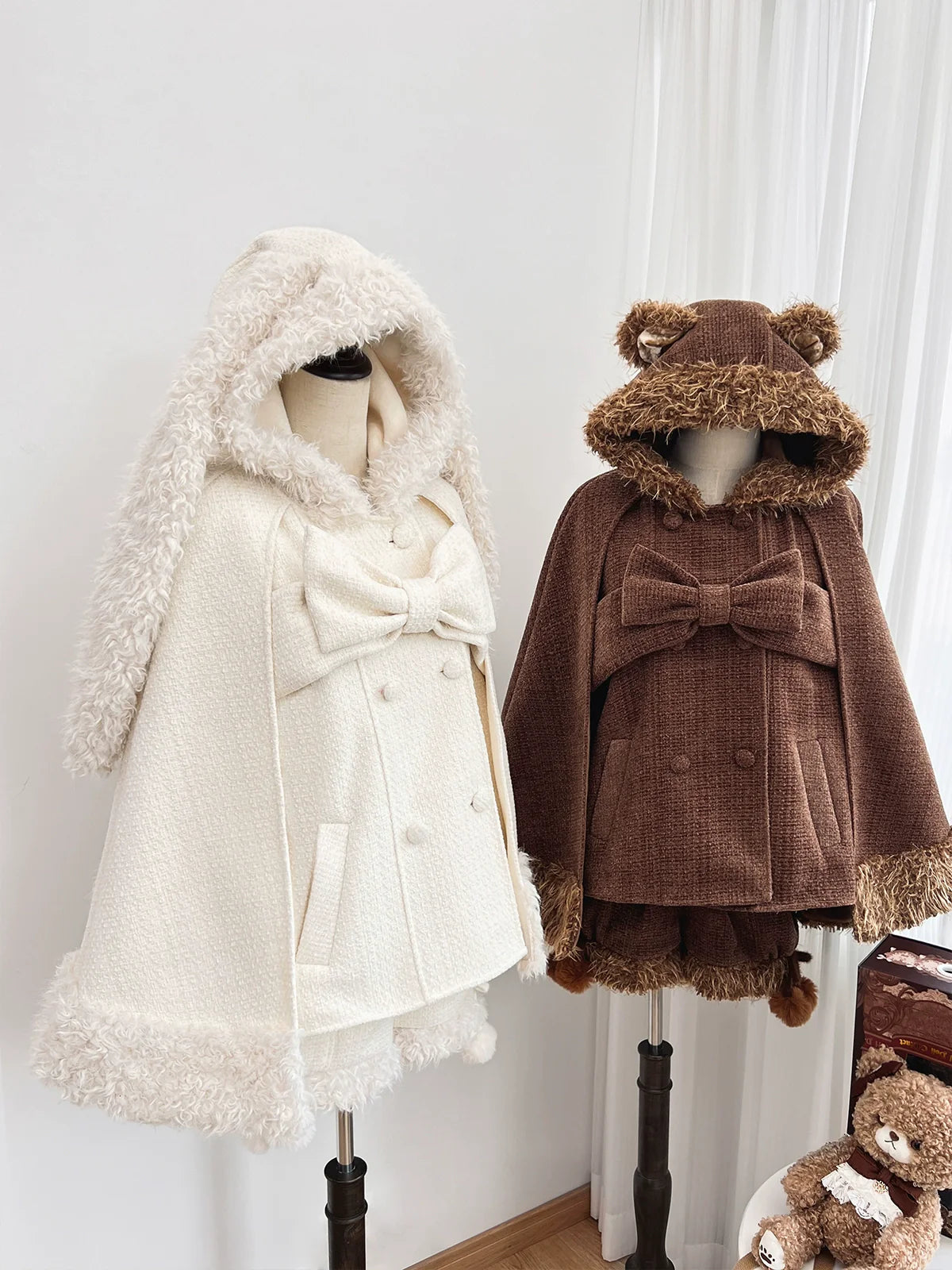 Tan Tuan - Rabbit & Bear - Winter Kawaii Lolita Cape and Shorts