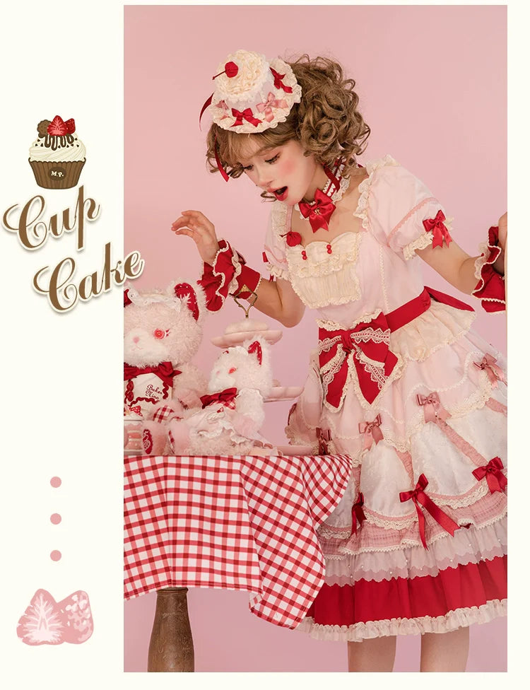 Mademoiselle Pearl - Cup Cake - Sweet Lolita OP Dress Kawaii Lolita JSK SK