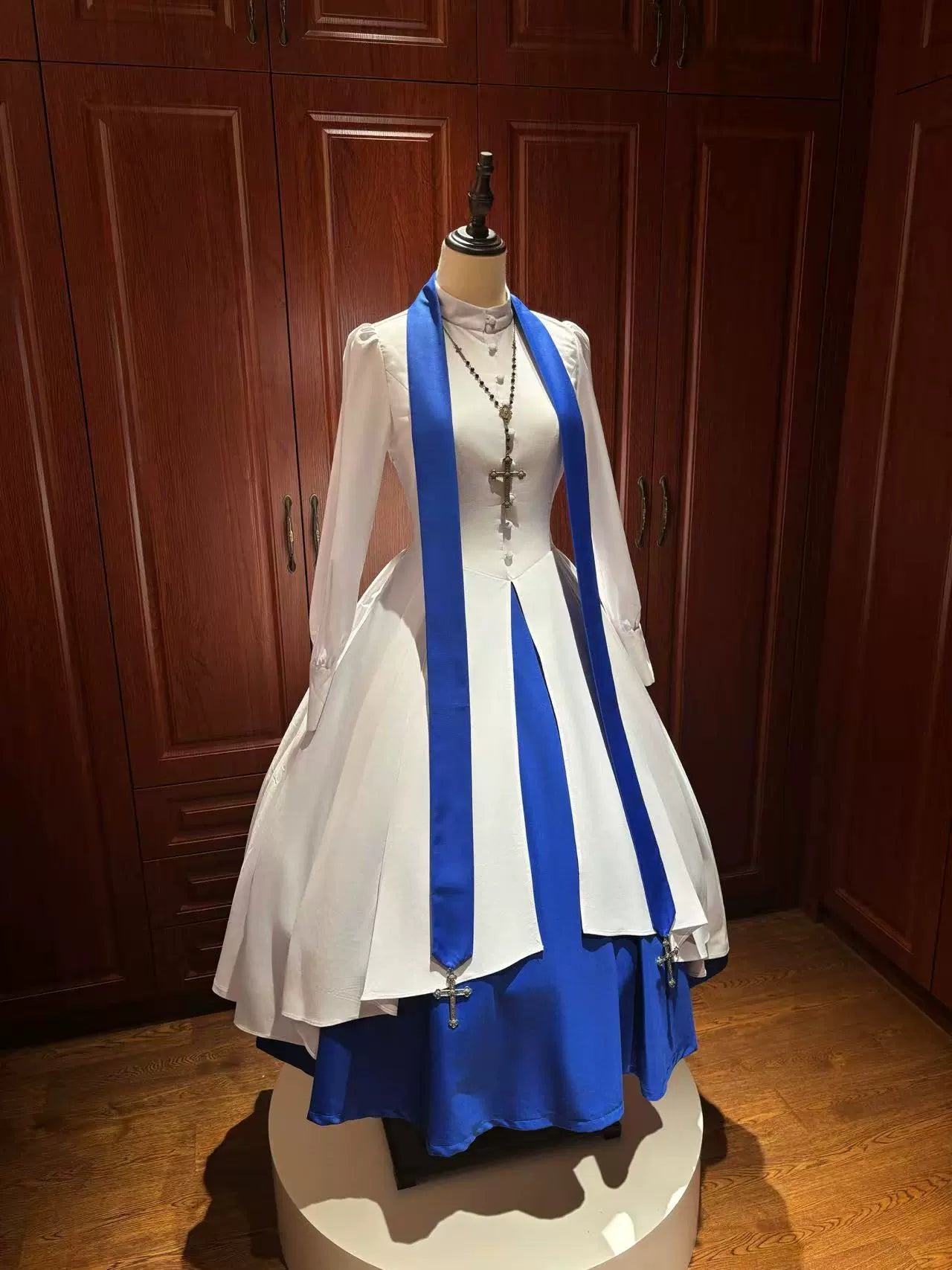 LetterfromGod - Night Watchman - Gothic Lolita OP Dress, Open-Front Hem