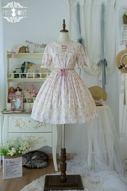 Miss Point - Customized Elegant Lolita OP Dress Cute Daily Girl Short Lolita Dress