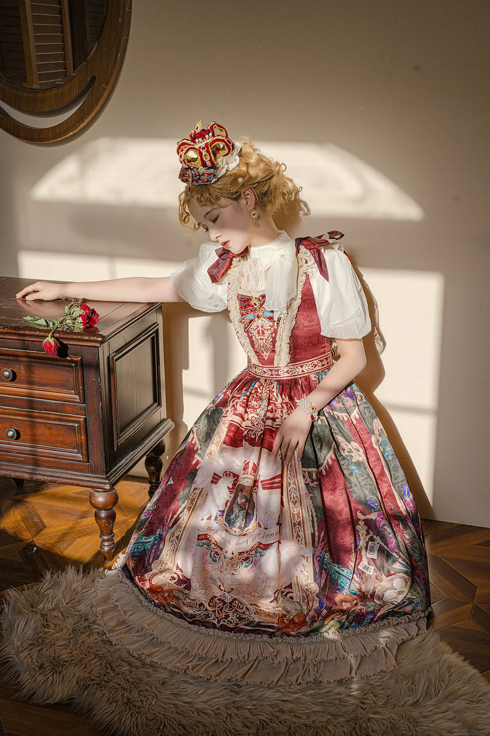 Miss Point - Kaleidoscope - Classical Lolita Shirt Dot Gauze Detachable Puff Sleeve Blouse Customized