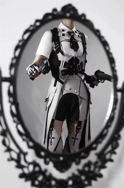 Letters from Unknown Star - Sky Core Record - Ouji Lolita Shorts Suits Short Sleeve Dress Set