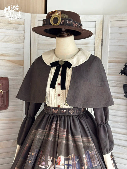 Miss Point - German Bookshelf - Classic Lolita OP Dress & Detachble Cape