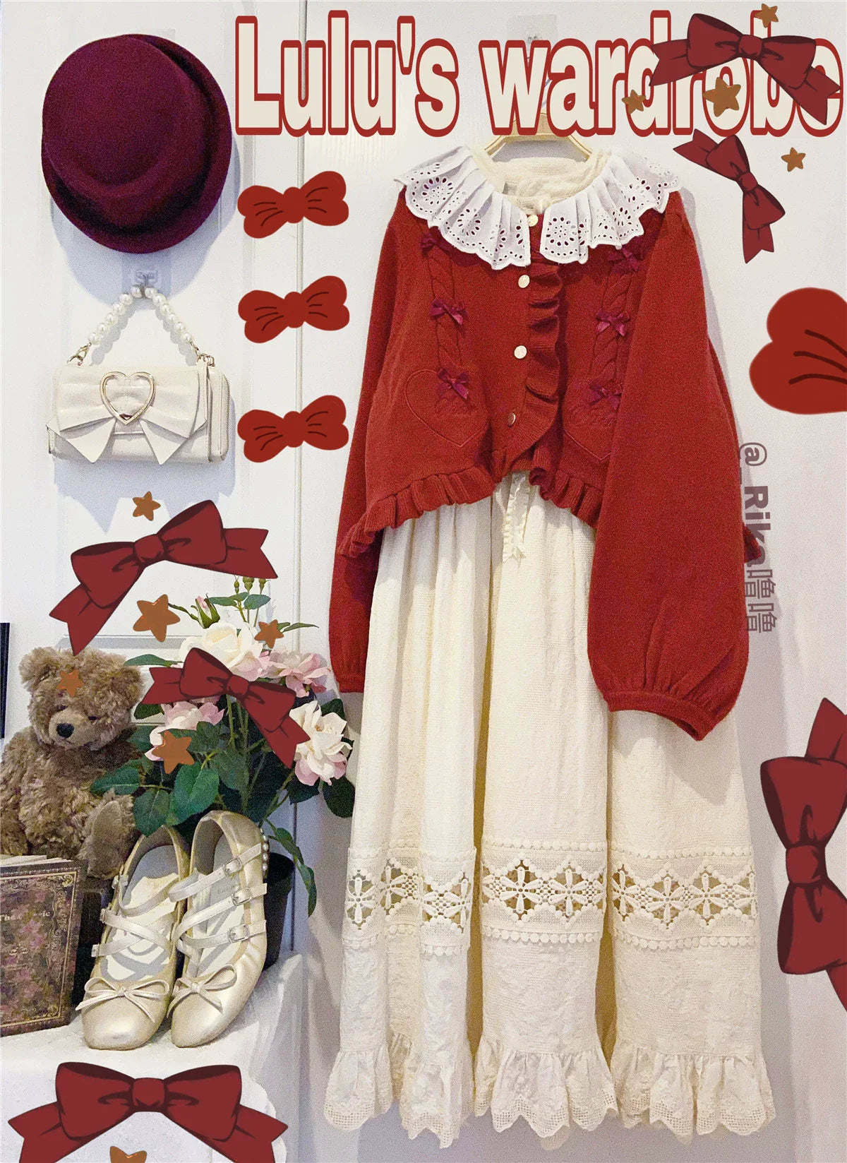 Dark Star Island - Sugar Frost - Sweet Lolita Cardigan Knit Embroidered Sweater