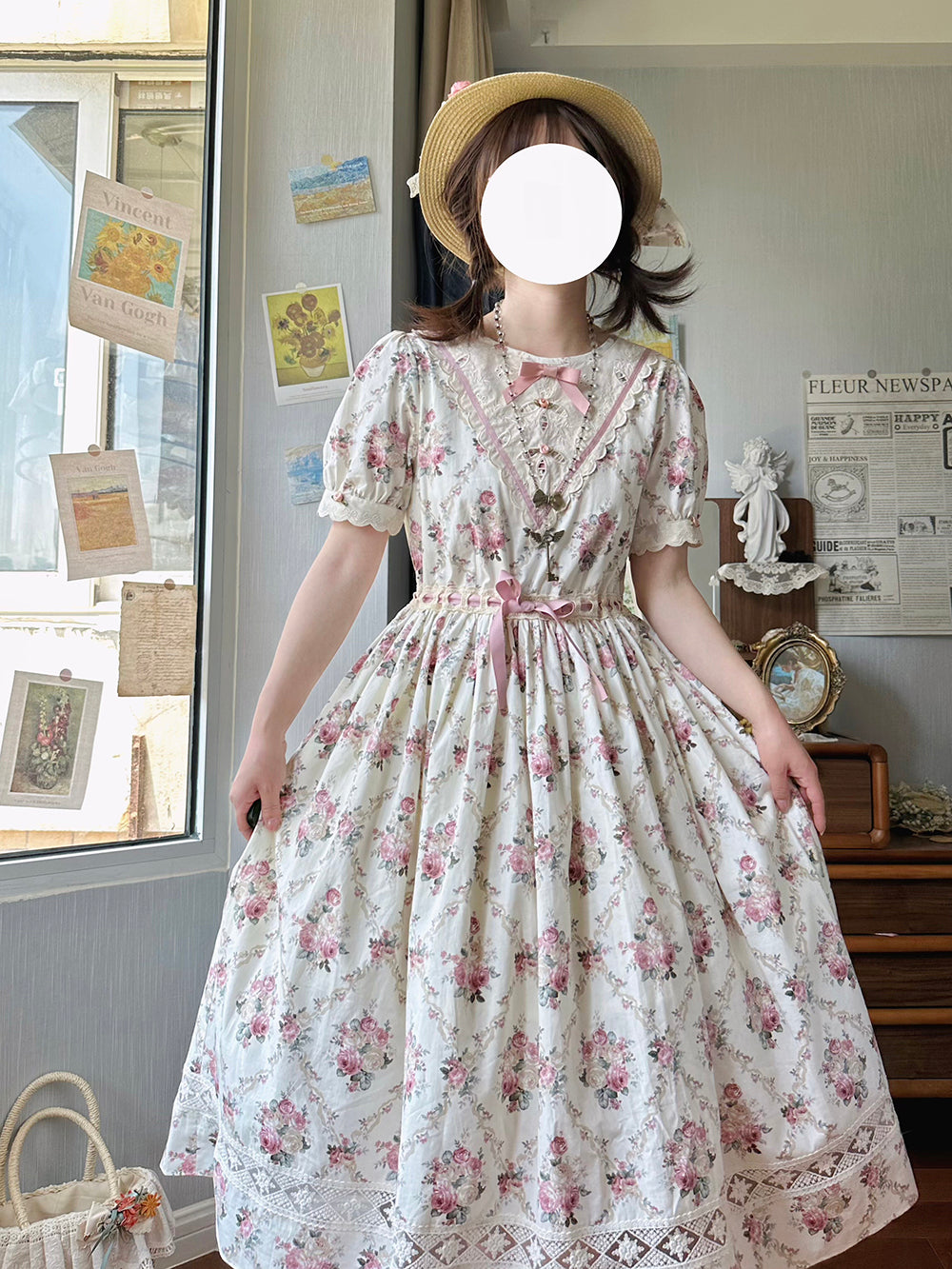 Miss Point - Happy Summer Elegant Lolita Floral OP Dress