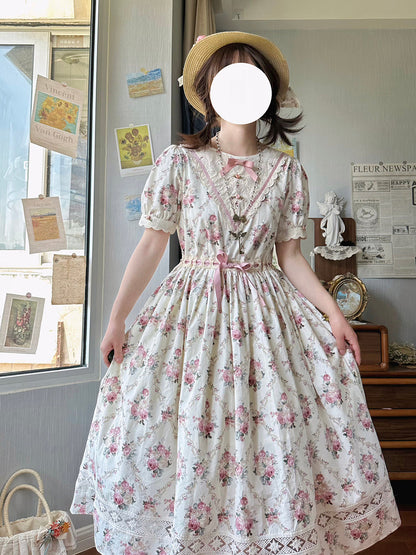 Miss Point - Happy Summer Elegant Lolita Floral OP Dress