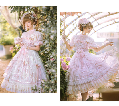Garden Cat - Sunset Realm Lolita Bride Gorgeous OP FS
