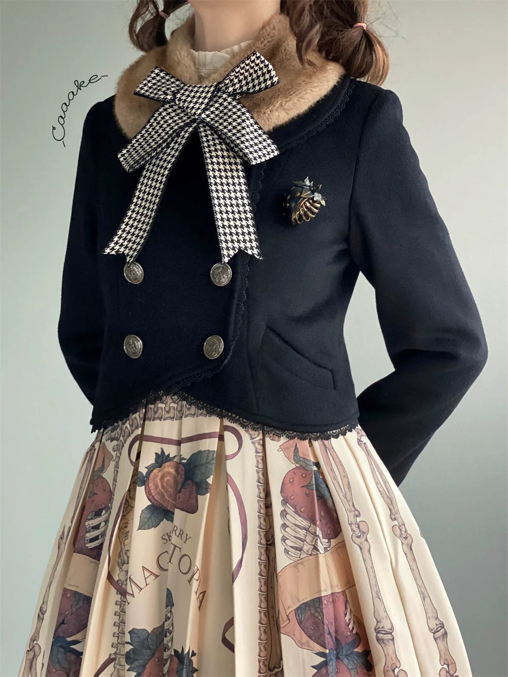 LeMiroir - Winter Solstice - Elegant Lolita Winter Short Coat & SK