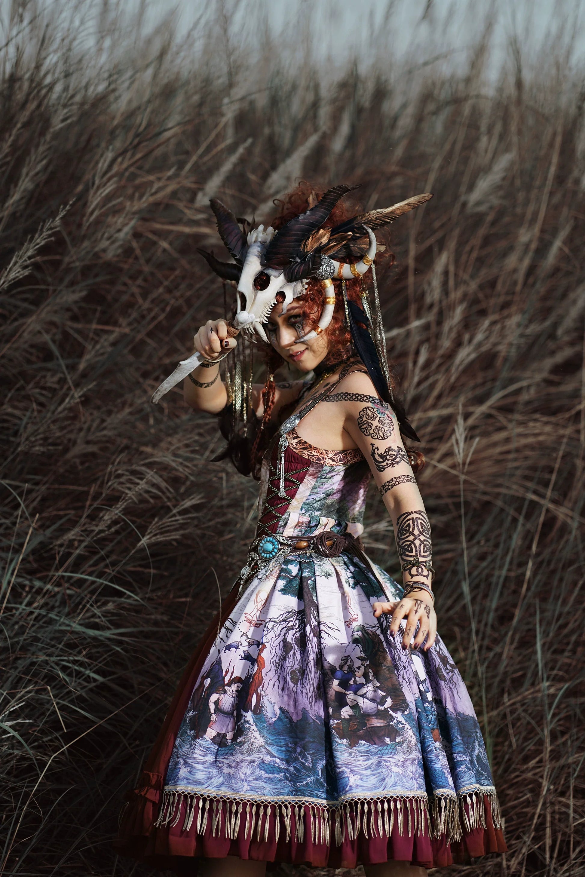 FunCcino - Ragnarok - Nordic Style Loki Lolita JSK SK Dress