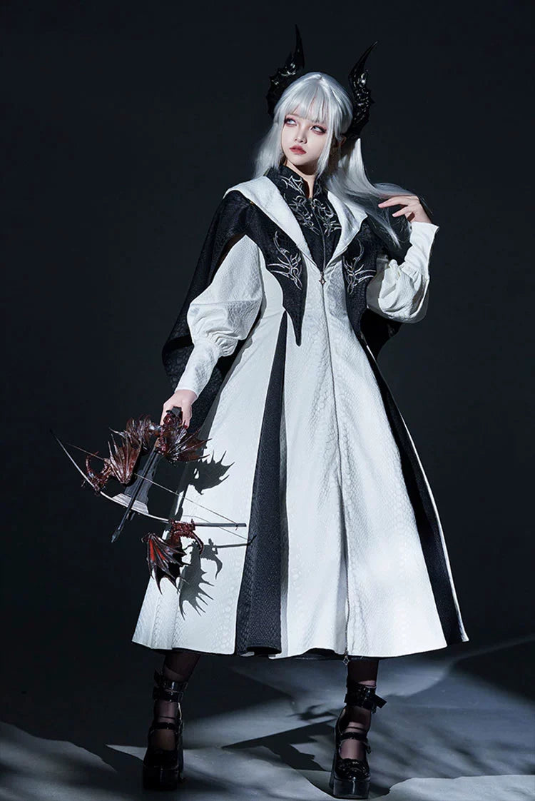 Morning mist and warbler - Dragon Scale - Gothic Lolita Jumper Dress Goth Coat
