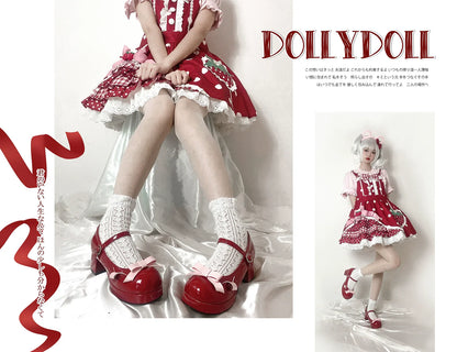 Dolly Doll - Lovers' Gift - Round Toe Middle Heel Mary Jane Lolita Shoes
