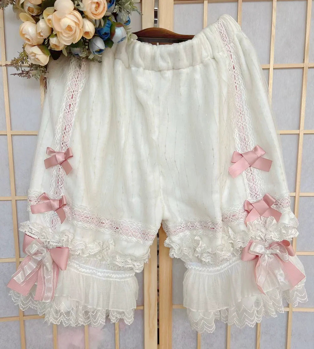 Ilovexiaolu - Gorgeous Lolita Bloomers in Coral Fleece & Cotton Styles
