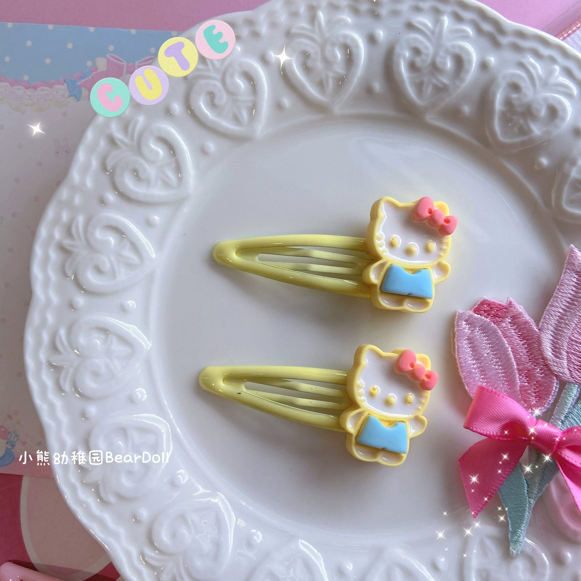 Bear Doll - Kawaii Lolita Hair Pin Adult Children Hello Kitty Hair Clip