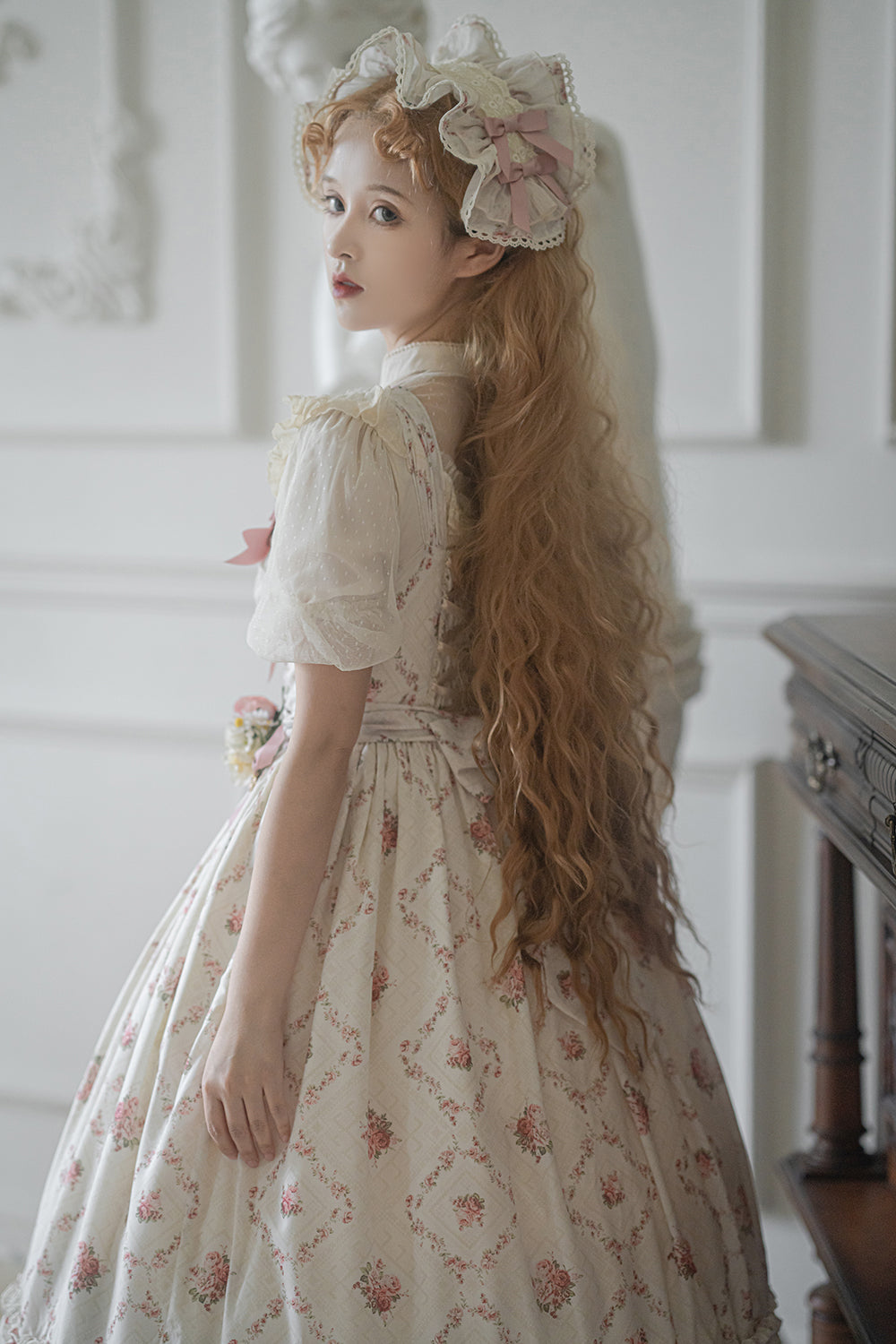 Miss Point - Customized Wood Rose 2.0 Elegant Vintage Jumper Dress