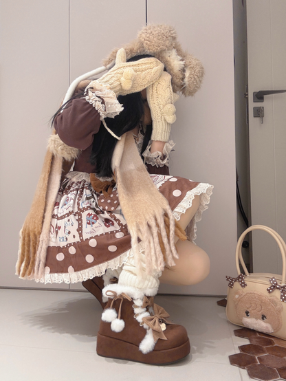 Aimee - Warm - Winter Sweet Lolita Snow Boots Thick Sole Fleece Shoes