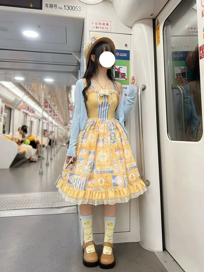 Miss Point - Daisy Lemon - Daily Lolita Lemon Print JSK Customized