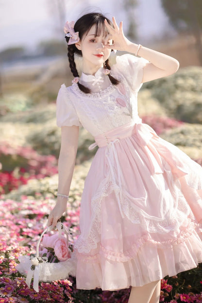 Cornfield Lolita - Elegant Lolita Dress Short Sleeve OP