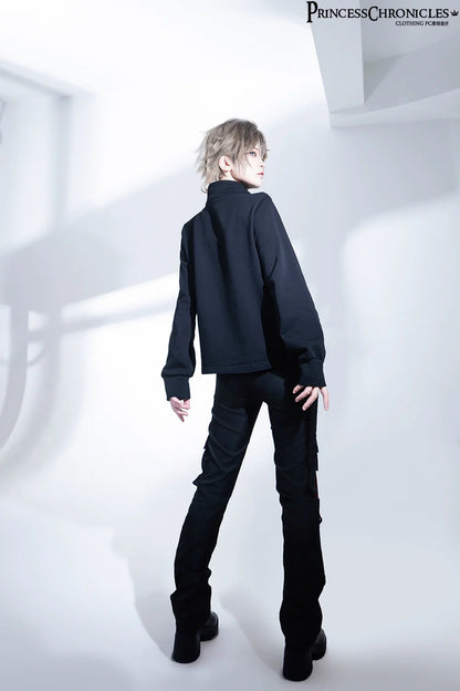 Princess Chronicles - Nameless Blade - Waste Soil Ouji Lolita Slim Black Pants