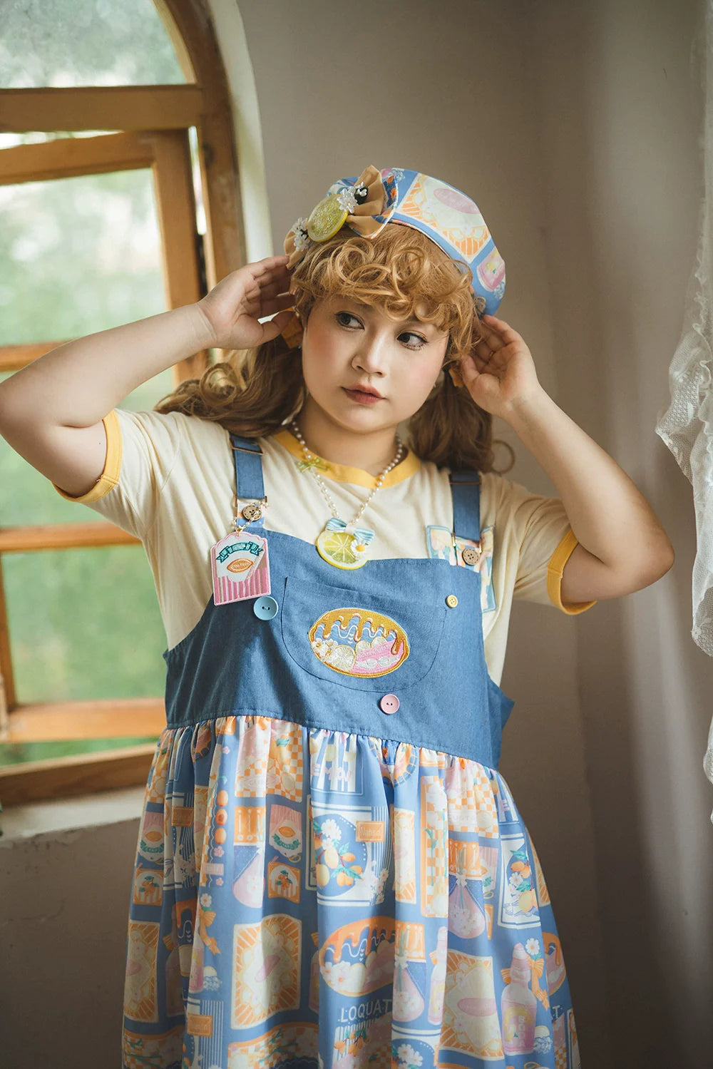 Miss Point - Daisy Lemon - Kawaii Lolita Lemon Print JSK Customized