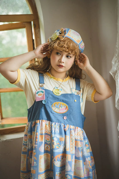 Miss Point - Daisy Lemon - Kawaii Lolita Lemon Print JSK Customized