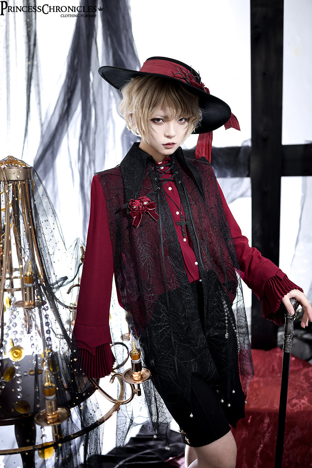 Princess Chronicles - Floating Phantom - Gothic Ouji Lolita Sheer Cape