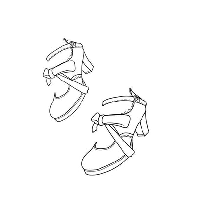 Sosic - Qing Mengnuo - Elegant Lolita Satin High Heel Handmade Shoes