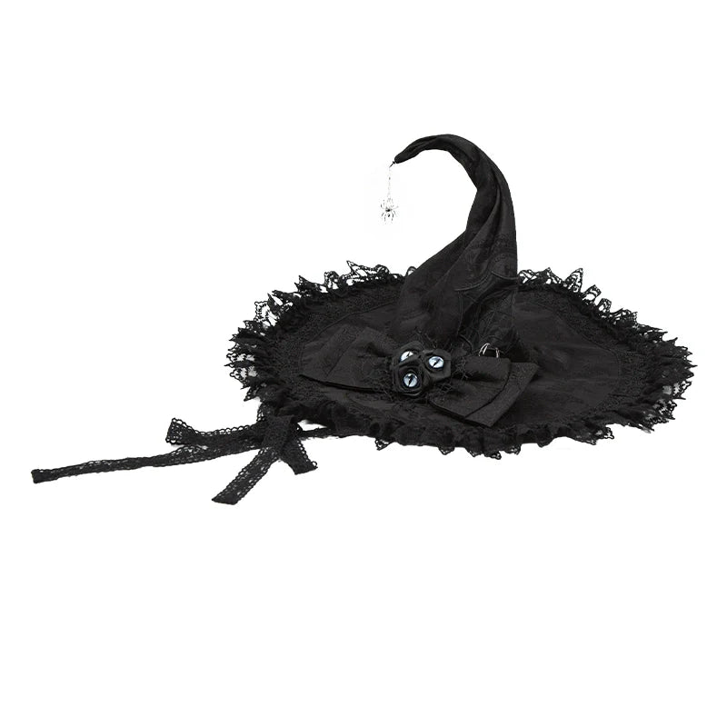 With PUJI - Letter and Poetry ﾂｷ Twilight - Black Gothic Lolita Skirt Set, Witch-Inspired