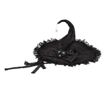 With PUJI - Letter and Poetry ﾂｷ Twilight - Black Gothic Lolita Skirt Set, Witch-Inspired