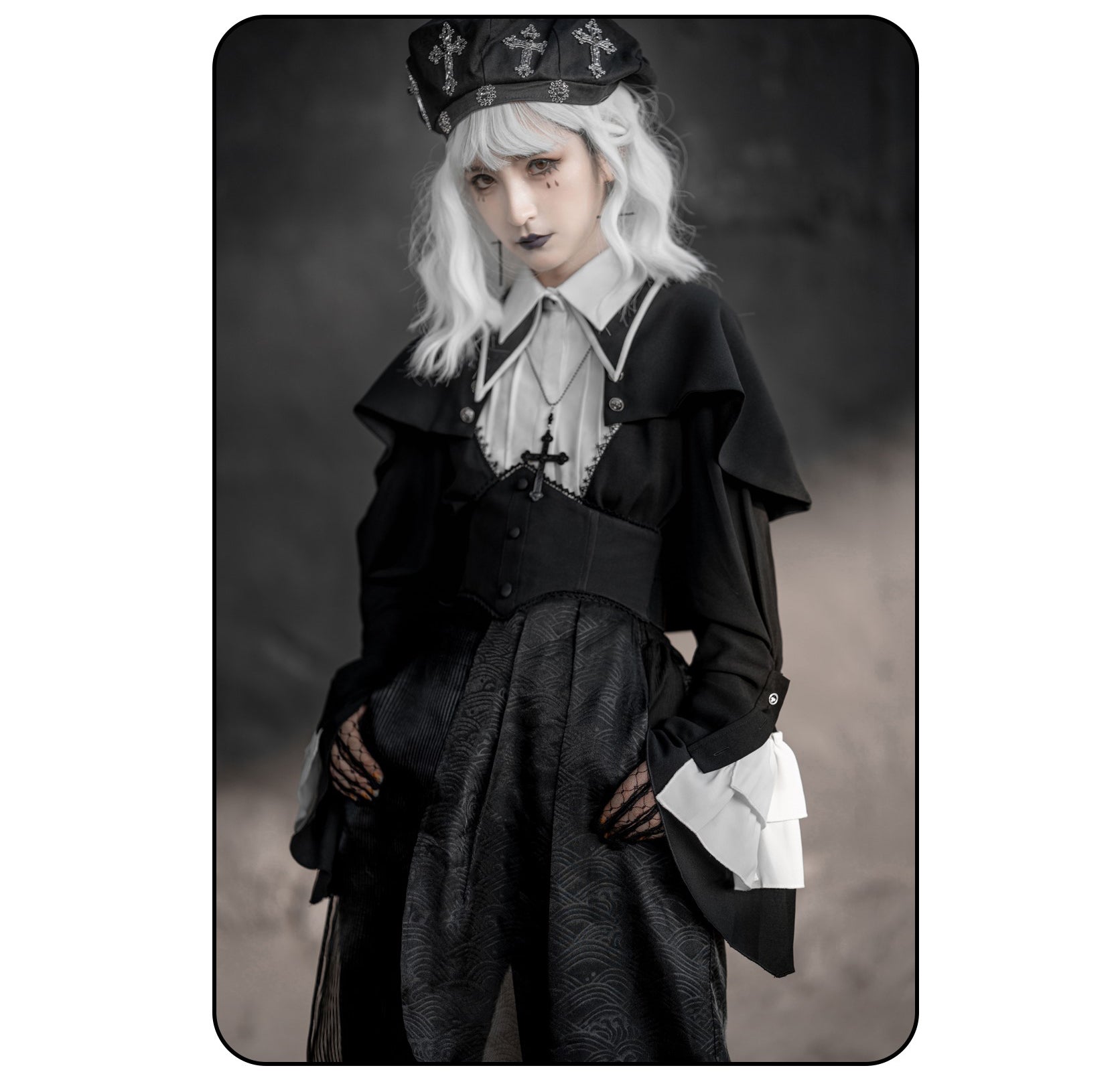Susin Lolita - Cross Praise - Nun Style Gothic Lolita Dress and Blouse