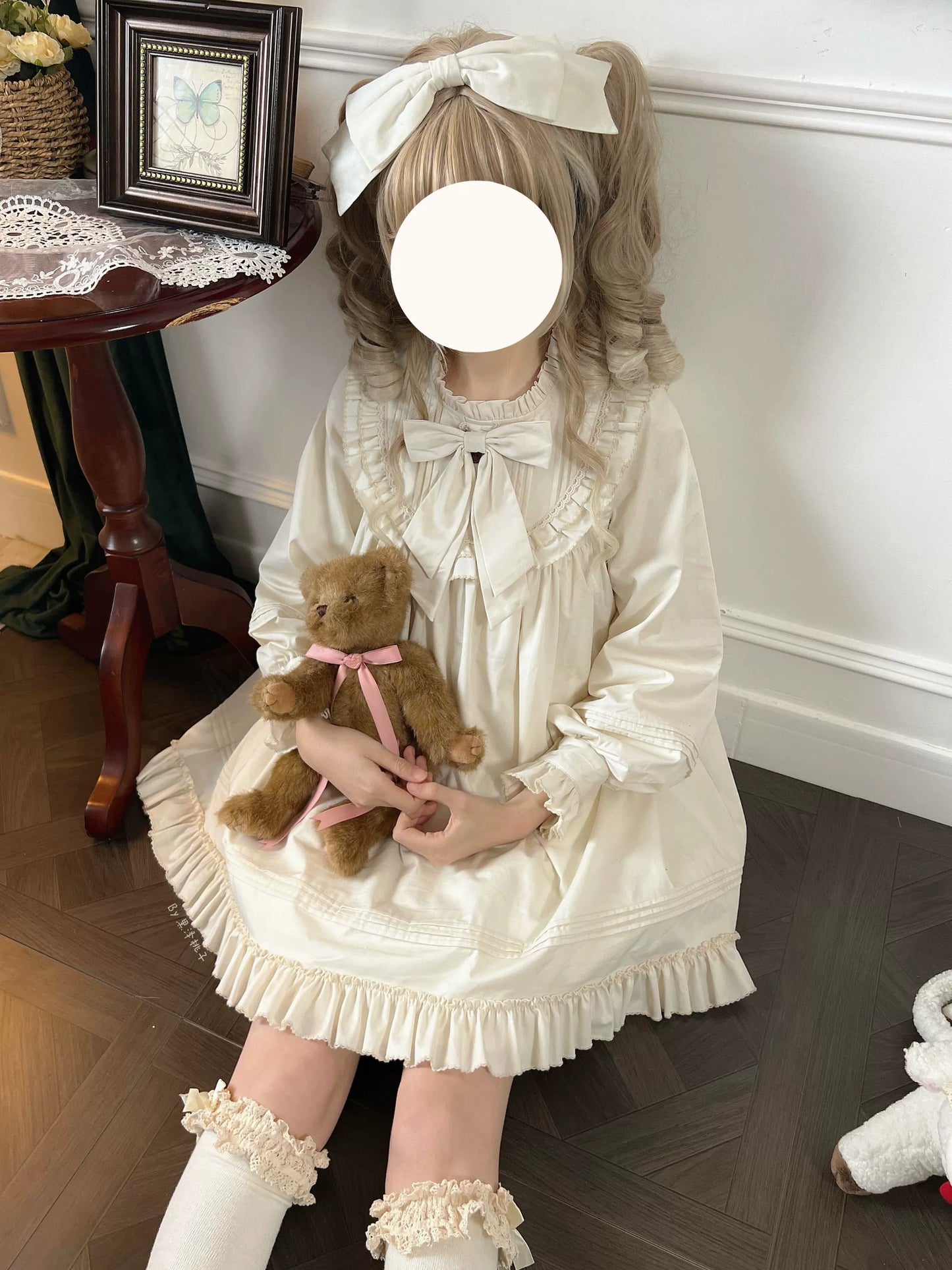 Uncle's Workshop - Lullaby - Cotton Lolita OP Dress Kawaii Lolita Bloomers