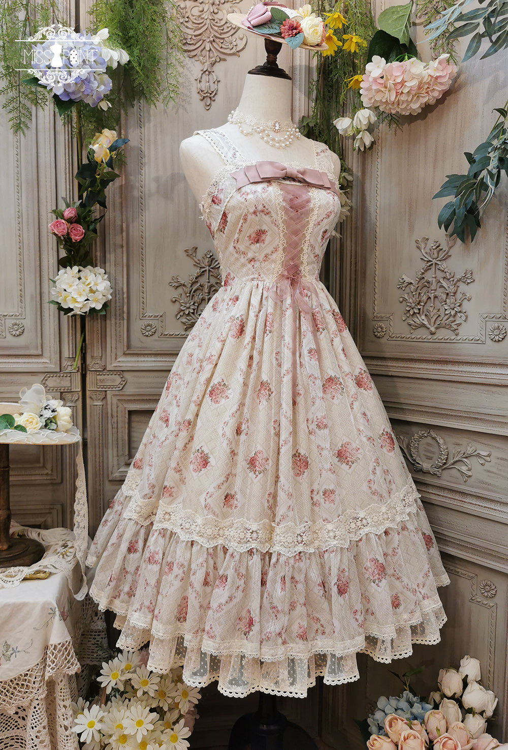 Miss Point - Woody Rose - Elegant Floral Lolita JSK Dress