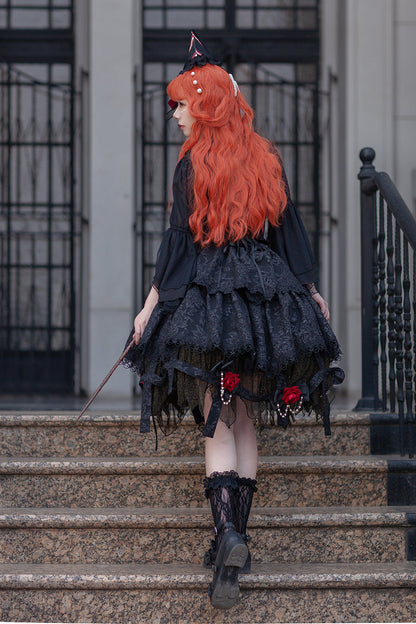 Infanta - Witch's Apprentice - Gothic Lolita Split Type Black Suit