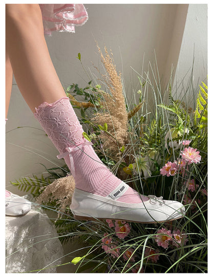 WAGUIR - Sweet Lolita Accessory Patchwork Lace Pile Socks