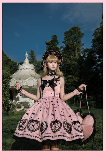 Alice Girl - Brown Sugar Bear - Printed Sweet Lolita Dress, Multiple Styles
