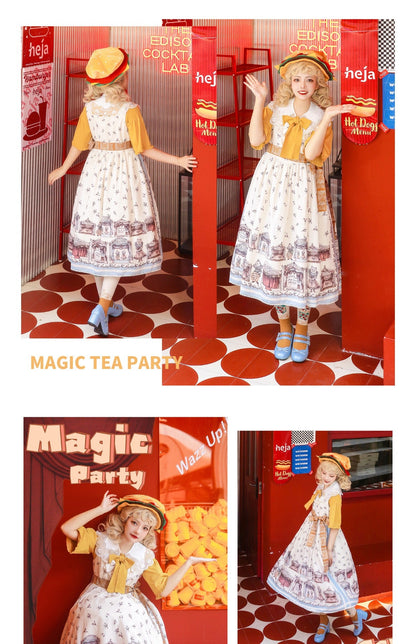 Magic Tea Party - Box Theatre - Classical Lolita Beige Rabbit Print JSK