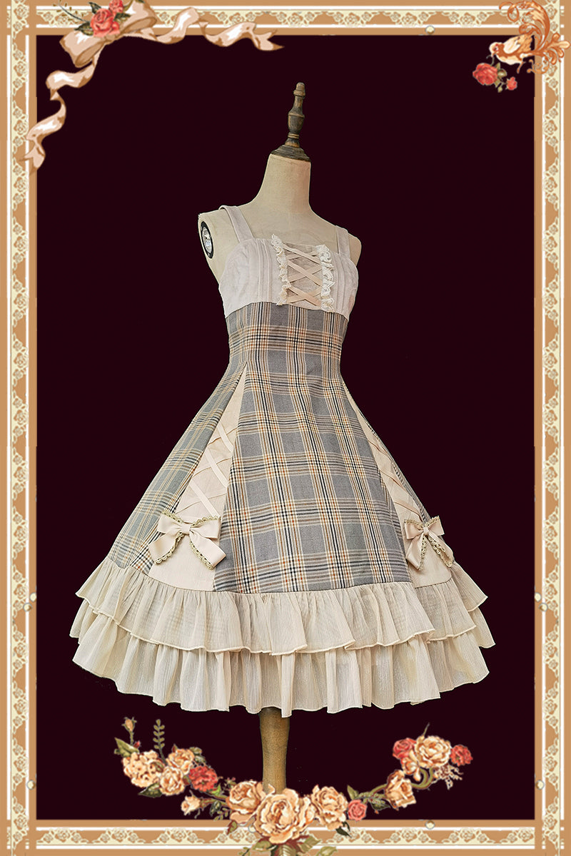Infanta - Memoirs of Backlight - Elegant Plaid Lolita JSK Dress