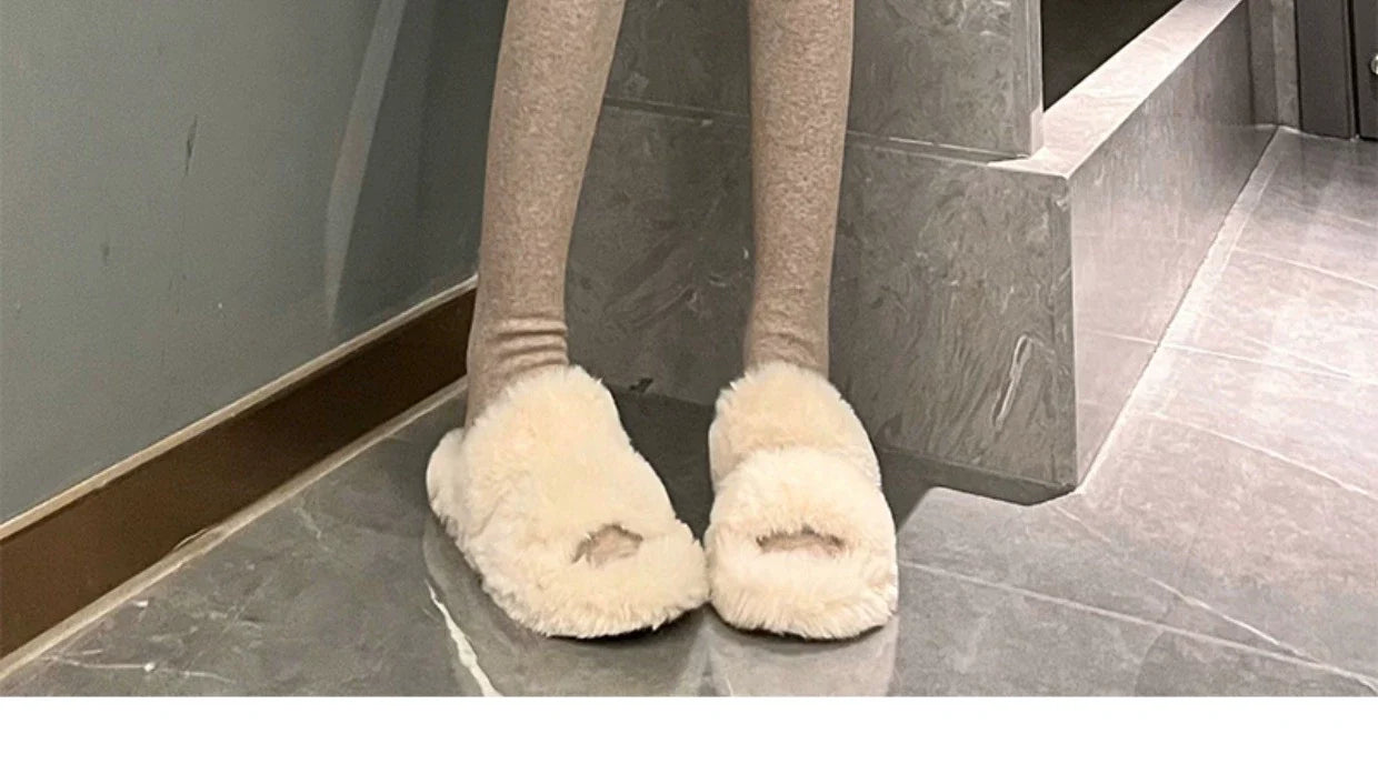 Hua Nai cat - Kawaii Winter Lolita Stockings Fuzzy Trim Furball Over-knee Socks