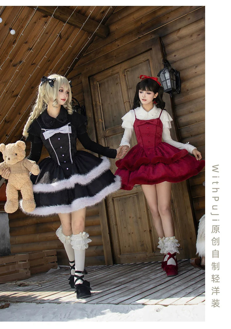 With PUJI - Sweet Lolita Innerwear Autumn and Winter Lolita Sweater
