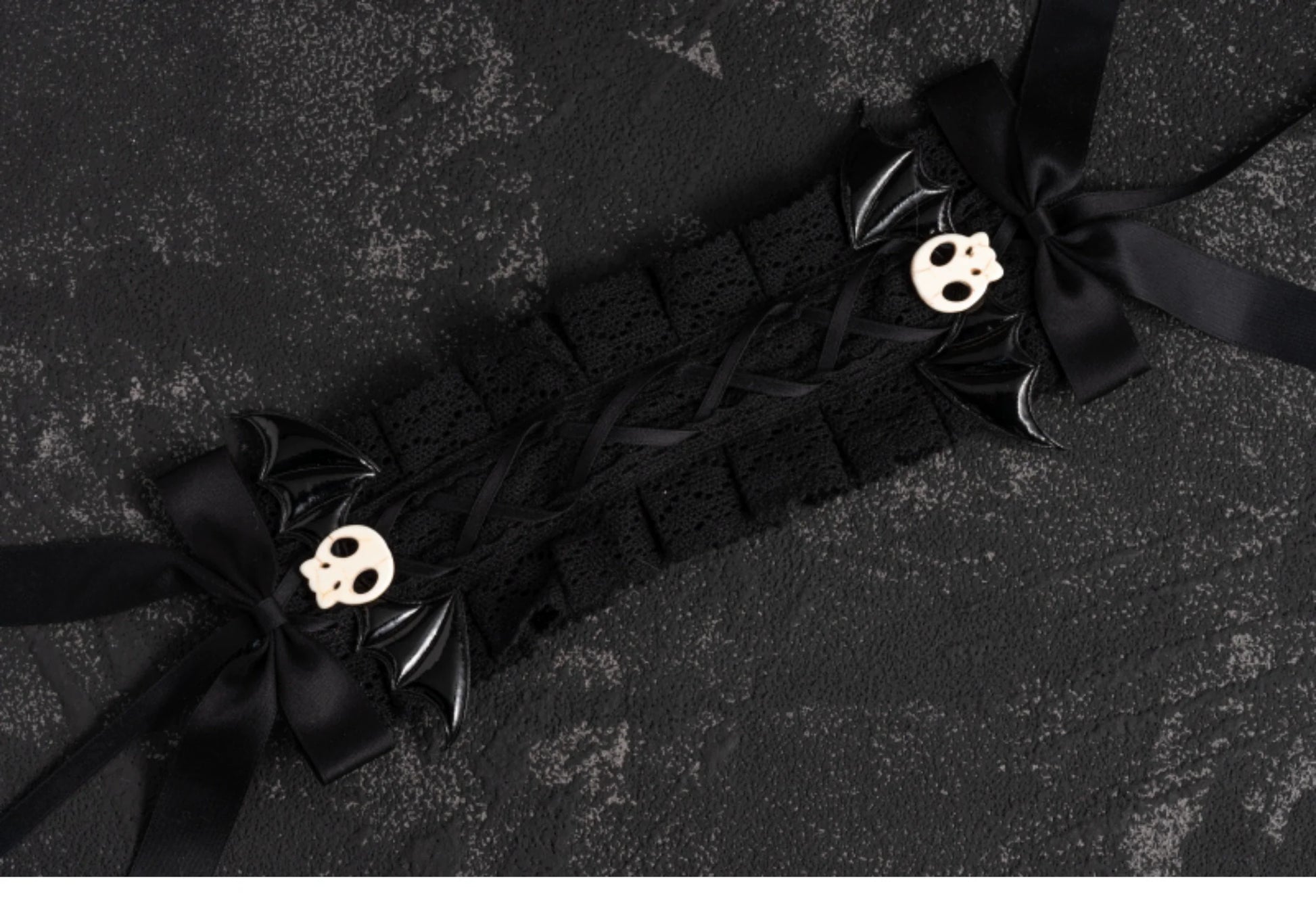 Strange Sugar - Gothic Hair Accessories Set Skulls Sharks Lolita Clips Headbands