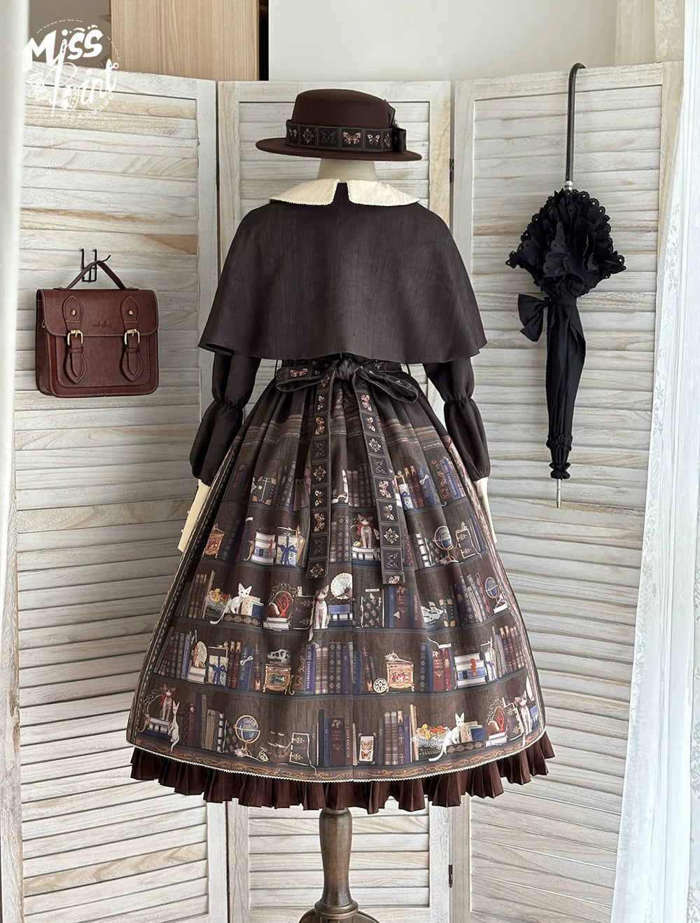 Miss Point - German Bookshelf - Classic Lolita OP Dress & Detachble Cape