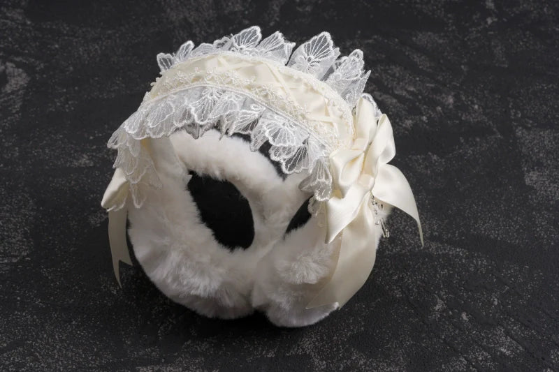 Strange Sugar - Winter Sweet Lolita Plush Ear Muffs Lace Headband