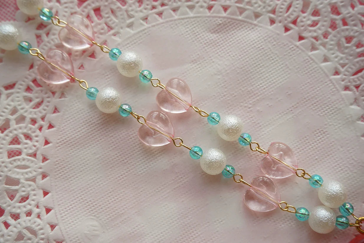 Cat Tea Party - Sweet Lolita Necklace Heart-Shaped Lollipop Necklace