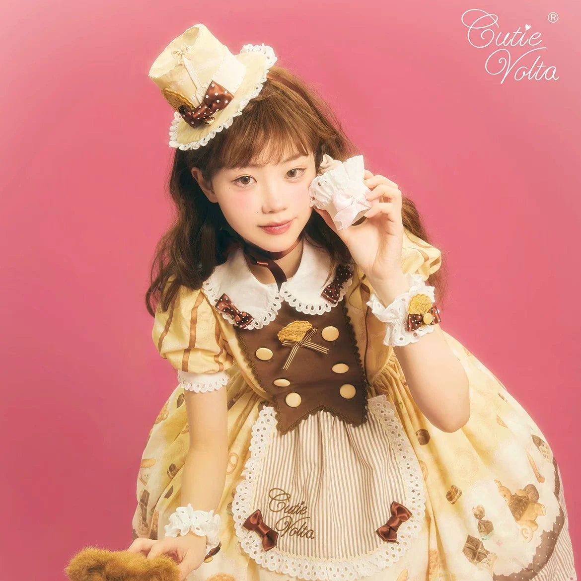 CutieVolta - Blissful Confectionery - Sweet Lolita OP Dress Bear Print JSK
