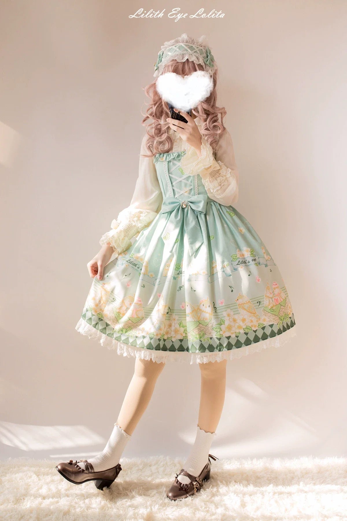 LilithEye - Fat Tweeds and Plumeria - Daily Lolita Jumper Dress Fresh JSK