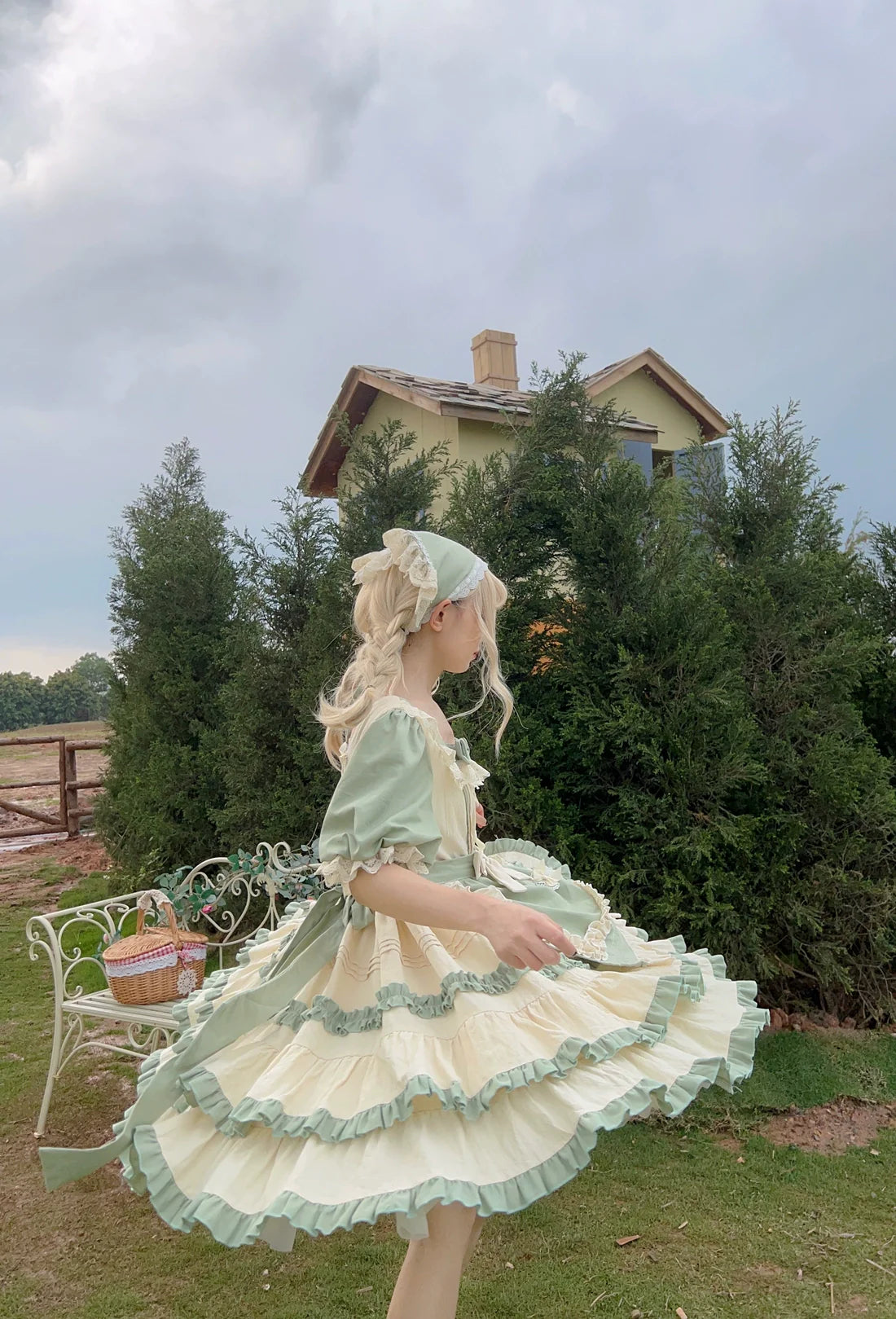 Sugar Girl - Country Lolita OP Dress Short Sleeve Summer Dress