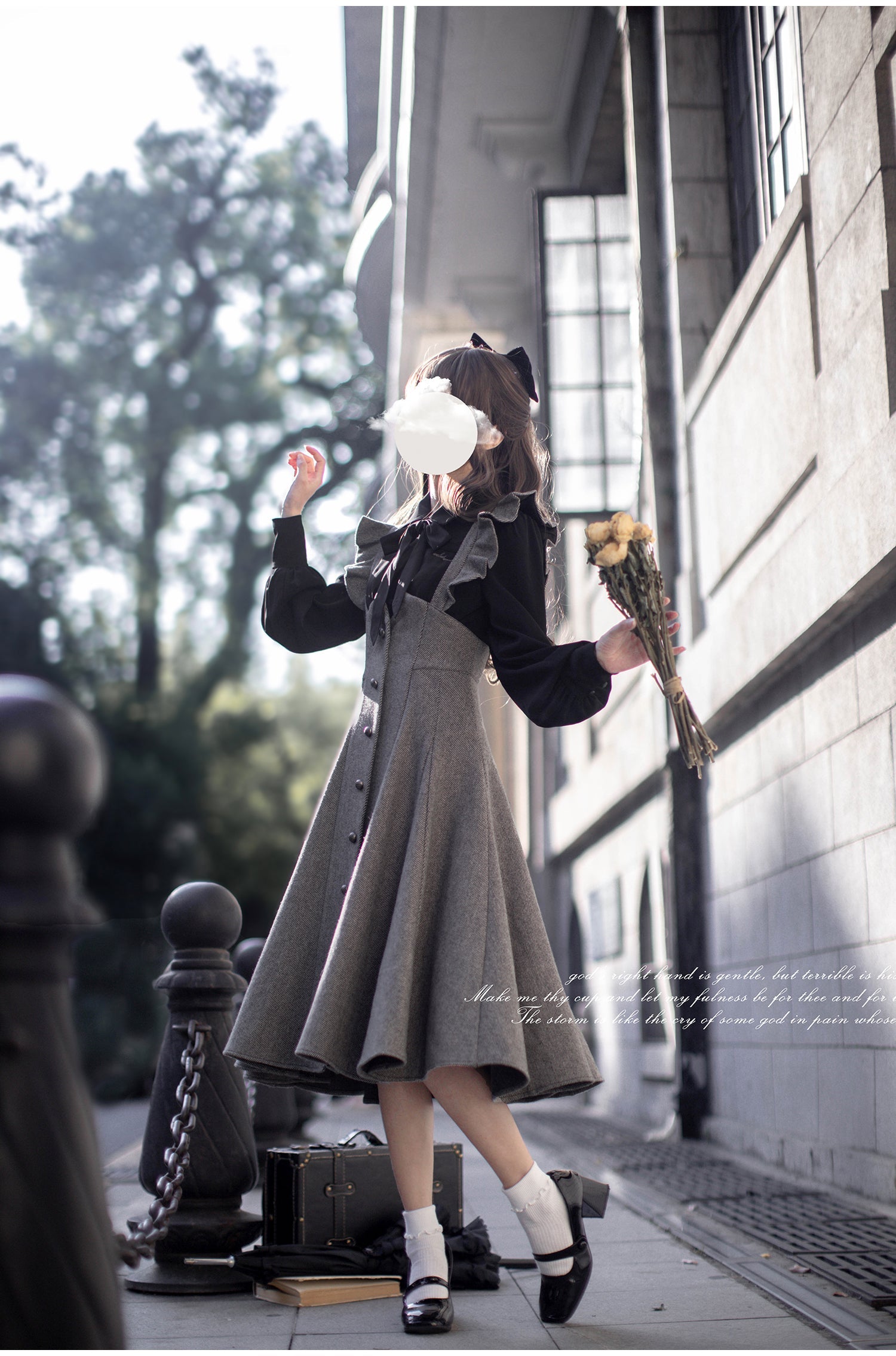 HuTaoMuJK - Serena - Elegant Woolen Lolita JSK Dress Set